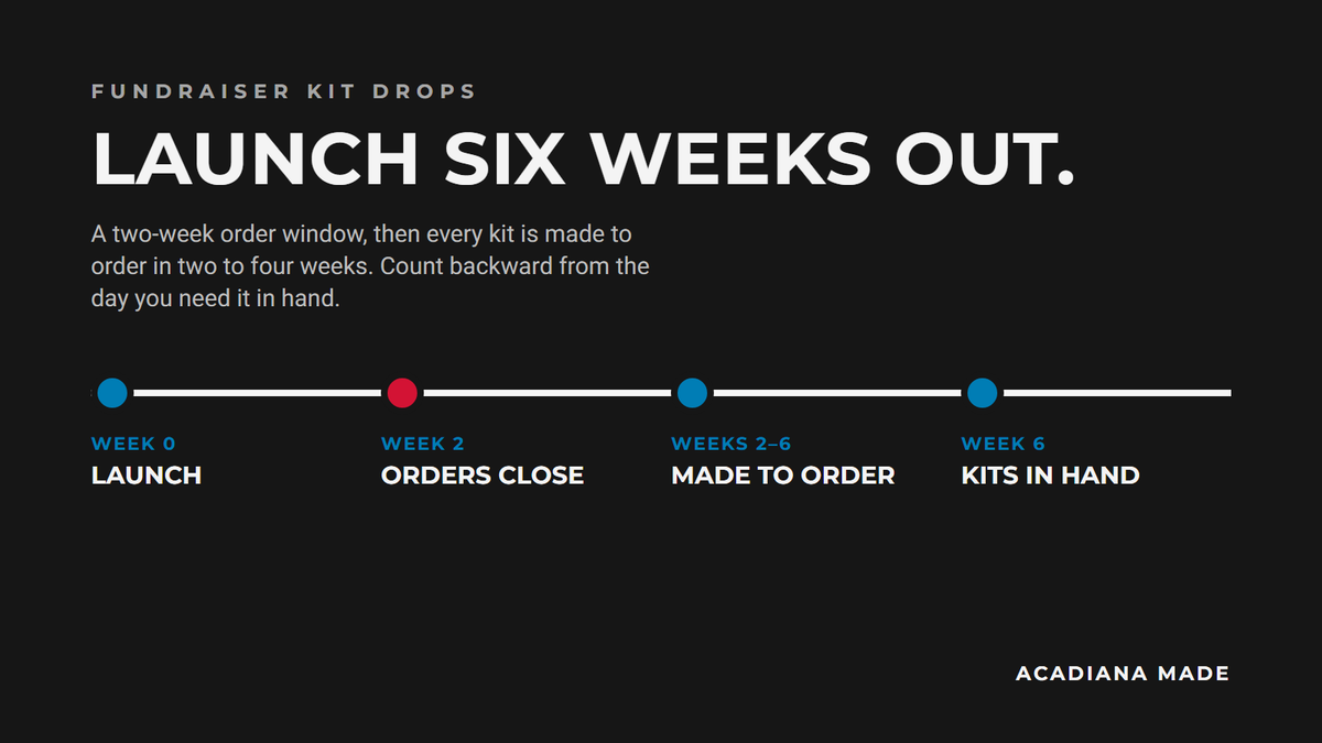 A Better Fundraiser Merch Calendar