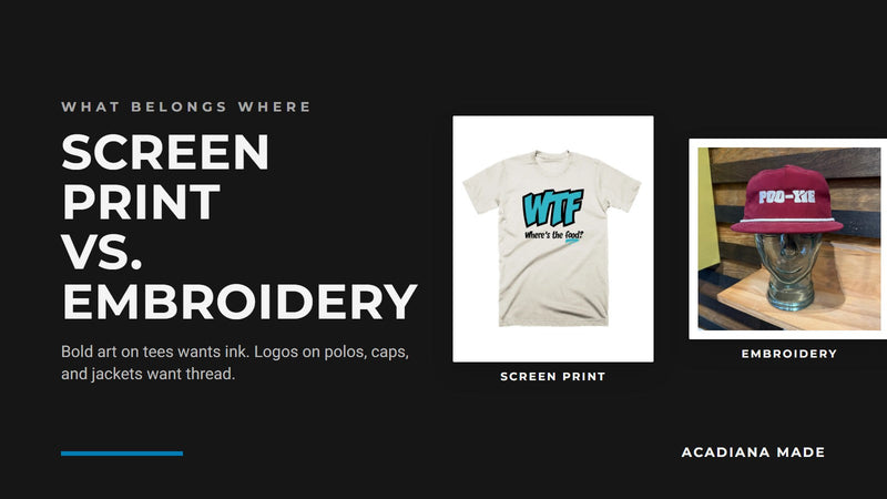 Silk Screen vs. Embroidery: What Belongs Where
