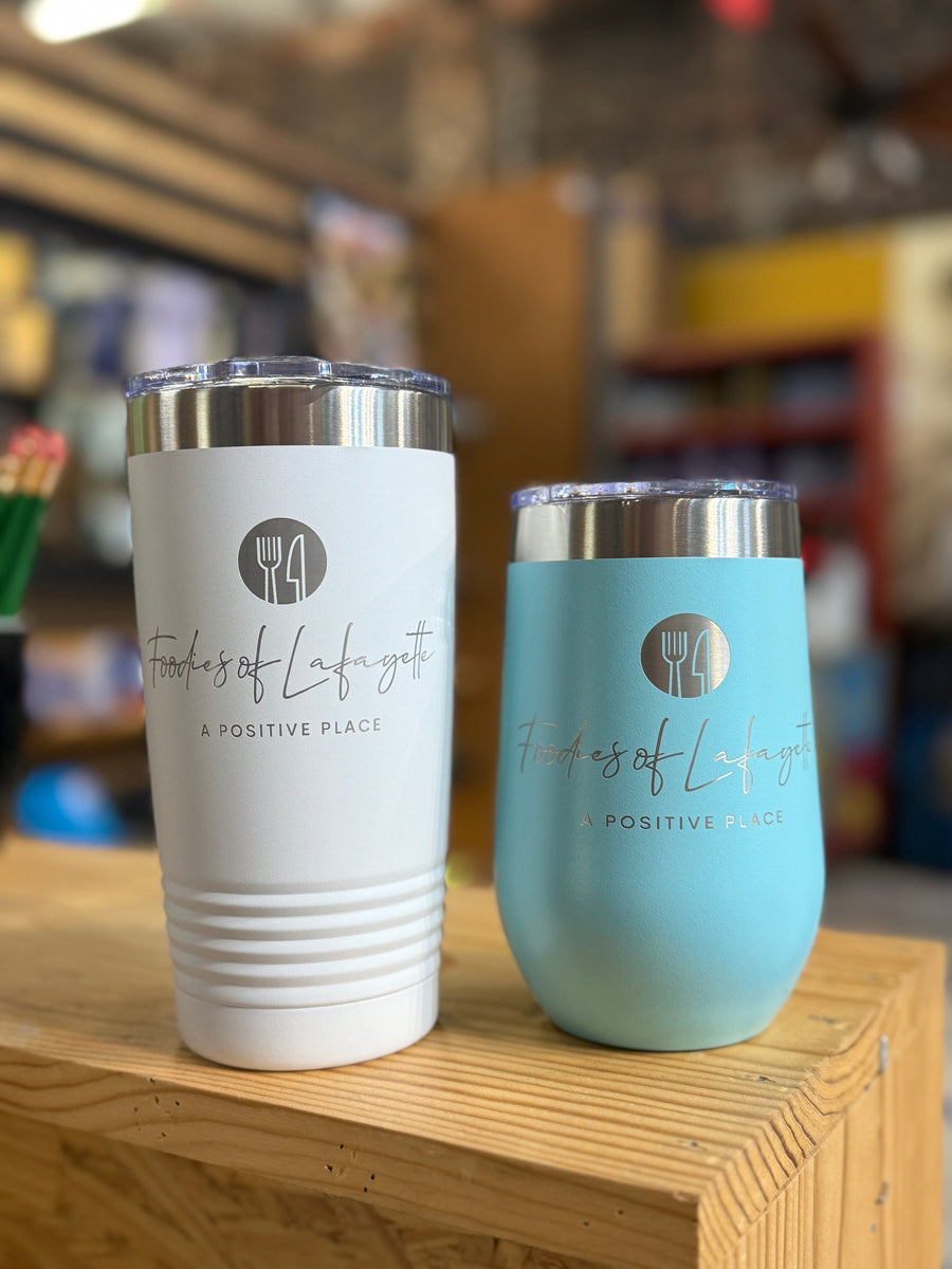Foodies of Lafayette Laser Engraved Tumbler — view 1