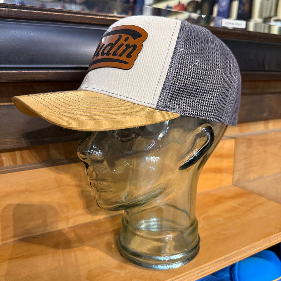 Boudin leather patch trucker hat — side